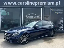 Azul Usado 2018 Mercedes C220 AMG line Carrinha | € 24.900 (Bom preço)