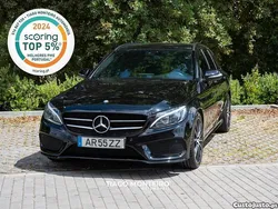 Preto Usado 2015 Mercedes C250 AMG line Carrinha | € 23.990 (Preço justo)