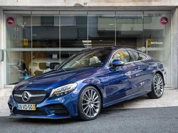 Azul Usado 2018 Mercedes C220 AMG line Coupé | € 29.500 (Bom preço)
