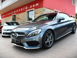 Cinza Usado 2017 Mercedes C180 AMG line Cabrios | € 31.990 (Bom preço)