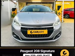 Cinzento Usado 2019 Peugeot 208 Signature Sky Citadino | € 13.900 (Preço elevado)