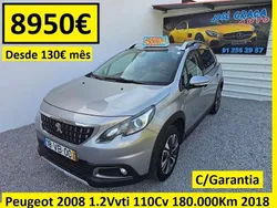 Cinzento Usado 2018 Peugeot 2008 SUV | € 8.950 (Bom preço)