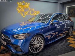 Azul Usado 2022 Mercedes C220 AMG line Carrinha | € 42.990 (Caro)