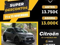Cinza Usado 2022 Citroën C3 PureTech Citadino | € 13.750 (Preço justo)