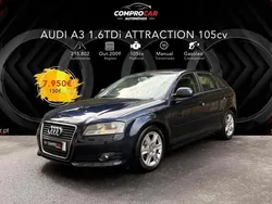Azul Usado 2009 Audi A3 Attraction Sedan | € 7.950 (Bom preço)