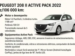 Branco Usado 2022 Peugeot 208 Active Citadino | € 12.990 (Bom preço)