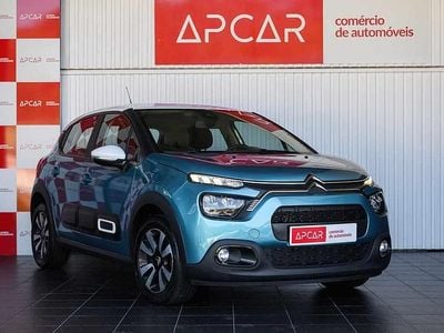 Azul Usado 2022 Citroën C3 PureTech Citadino | € 12.500 (Preço justo)