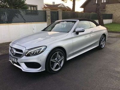 Usado Mercedes C250 AMG line 204 HP (150 kW) 2017 Cinzento Cabrios