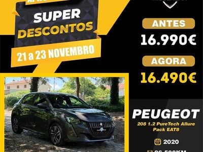 Cinza Usado 2020 Peugeot 208 Allure Citadino | € 15.990 (Preço justo)