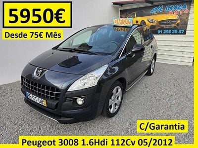 Cinzento Usado 2012 Peugeot 3008 Sedan | € 5.950 (Preço justo)