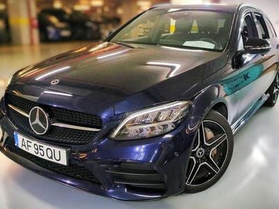 Azul Usado 2021 Mercedes C300 AMG line Carrinha | € 28.990 (Preço justo)