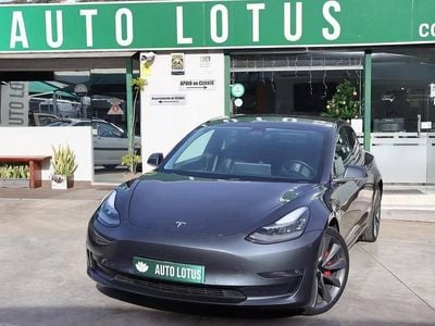 Cinza Usado 2020 Tesla Model 3 Performance Sedan | € 24.970 (Preço justo)