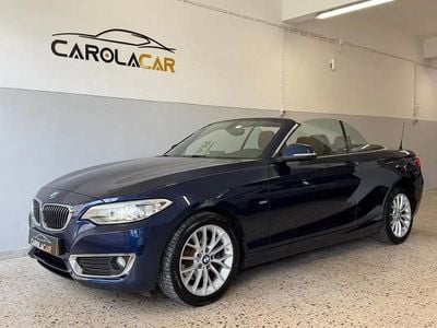 Azul escuro Usado 2016 BMW 220 Luxury Line Cabrios | € 21.950 (Bom preço)