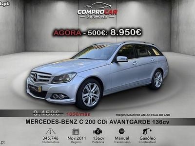 Cinza Usado 2014 Mercedes C200 Avantgarde Carrinha | € 8.950 (Super Preço)