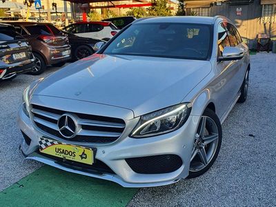 Cinza Usado 2017 Mercedes C200 AMG line Carrinha | € 21.750
