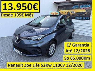 Usado Renault Zoe Life 80 kW (110 HP) 2020 Cinzento Citadino