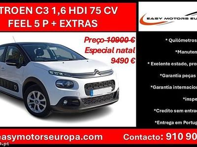 Branco Usado 2017 Citroën C3 Start | € 9.490 (Preço justo)