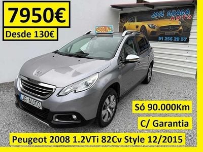 Cinzento Usado 2015 Peugeot 2008 SUV | € 7.950 (Bom preço)