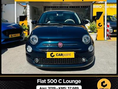 Azul Usado 2019 Fiat 500 Lounge Citadino | € 14.900 (Preço elevado)