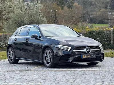 Preto Usado 2019 Mercedes A180 AMG line | € 25.999 (Preço justo)