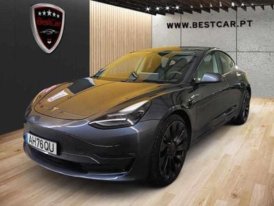 Cinzento Usado 2021 Tesla Model 3 Performance Sedan | € 33.950 (Preço justo)