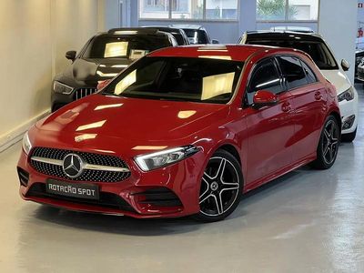 Vermelho Usado 2018 Mercedes A180 AMG line | € 22.990 (Preço justo)
