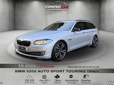 Cinza Usado 2011 BMW 520 Sport Line Carrinha | € 19.850 (Caro)
