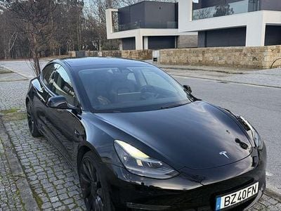 Preto Usado 2021 Tesla Model 3 Performance Sedan | € 32.499 (Preço justo)