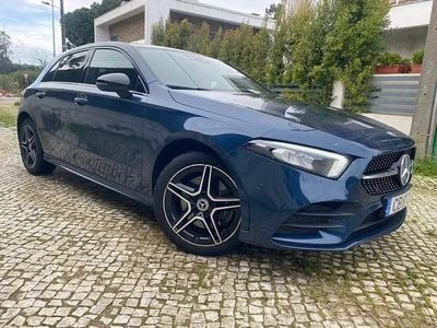 Usado Mercedes A250 AMG line 218 HP (160 kW) 2021 Azul escuro Citadino