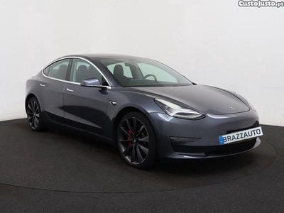 Cinza Usado 2019 Tesla Model 3 Performance Sedan | € 28.990 (Preço justo)