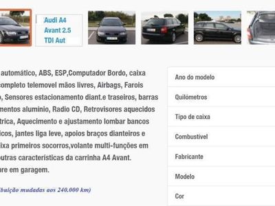 usado Audi A4 Avant 2.5 TDI Caixa Automática Tiptronic
