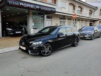 Usado Mercedes C200 AMG line 136 HP (100 kW) 2018 Preto Carrinha