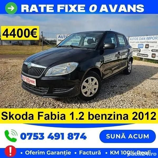 Negru Utilizat 2012 Skoda Fabia Hatchback | 4.400 EUR (Puțin scump) - Imagine 1/4