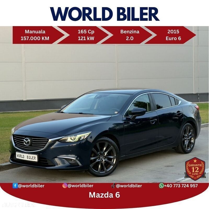 Albastru Utilizat 2016 Mazda 6 Berlinǎ | 14.280 EUR (Preț bun) - Imagine 1/4