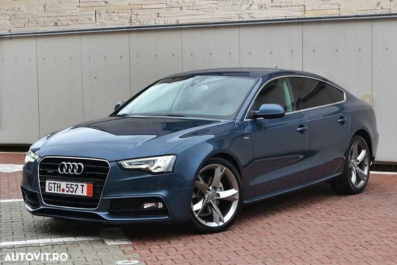 Culoarealbastru Utilizat 2015 Audi A5 Sportback S-Line Hatchback | 14.500 EUR (Preț bun) - Imagine 1/4