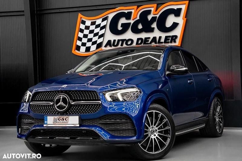Culoarealbastru Utilizat 2021 Mercedes GLE350 AMG line Coupe | 64.900 EUR (Super Preț) - Imagine 1/4