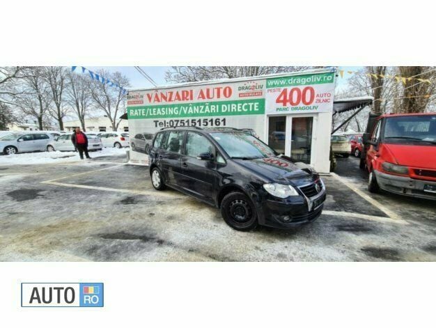 Negru Utilizat 2007 VW Touran Monovolum | 3.999 EUR (Preț OK) - Imagine 1/4