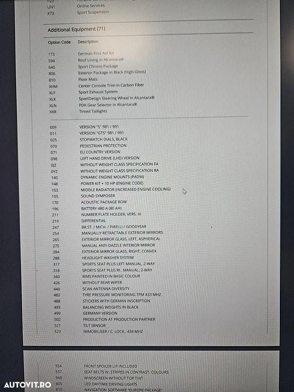 Second-hand Porsche Cayman 340 CP (250 kW) 2015 Negru Coupe