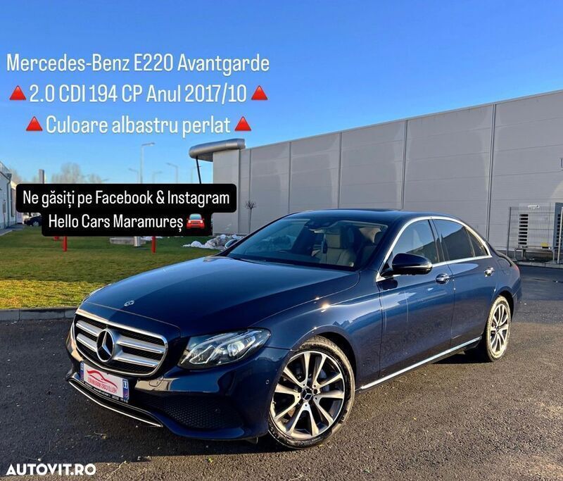 Albastru Utilizat 2017 Mercedes E220 Avantgarde Berlinǎ | 24.990 EUR (Super Preț) - Imagine 1/4