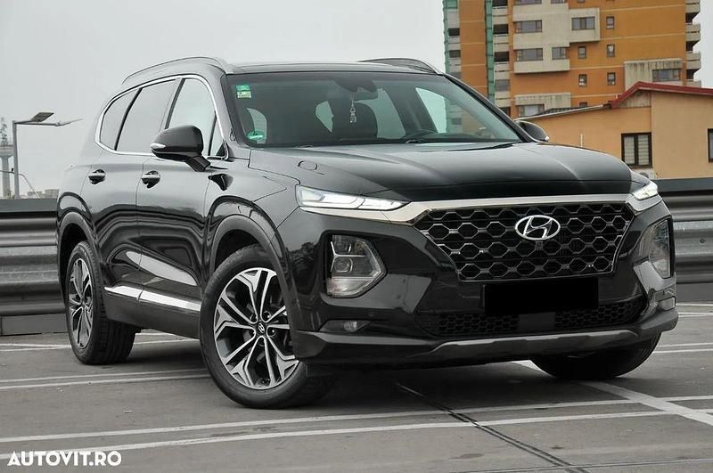 Negru Utilizat 2019 Hyundai Santa Fe SUV | 21.600 EUR (Preț bun) - Imagine 1/4