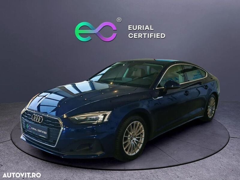 Albastru Utilizat 2020 Audi A5 Sportback Berlinǎ | 24.890 EUR (Preț OK) - Imagine 1/4