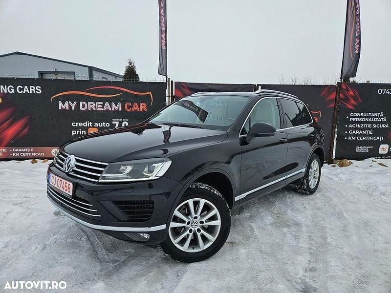 Culoarenegru Utilizat 2015 VW Touareg Terrain Tech SUV | 18.490 EUR (Super Preț) - Imagine 1/4