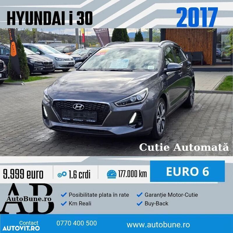 Gri Utilizat 2017 Hyundai i30 Select Break | 9.999 EUR (Preț OK) - Imagine 1/4