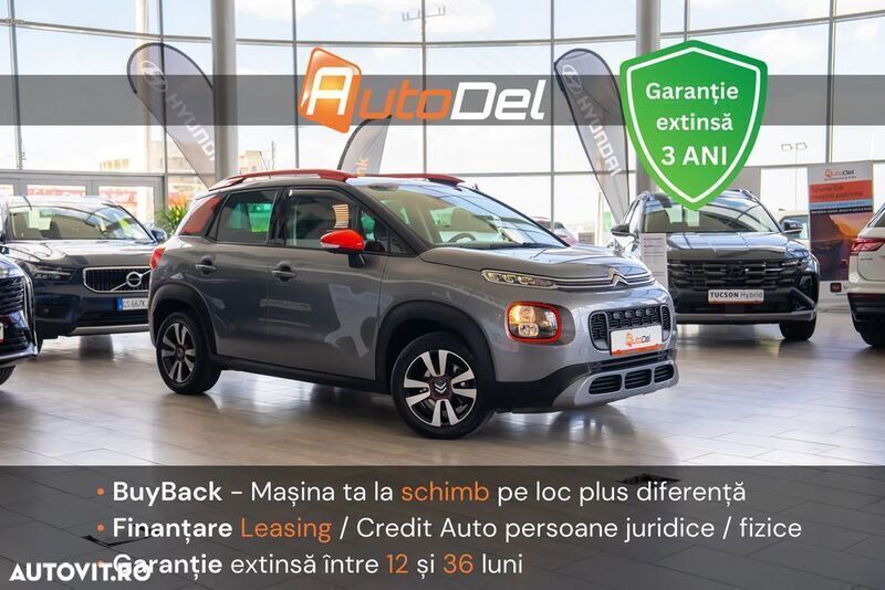 Gri Utilizat 2018 Citroën C3 Aircross PureTech SUV | 10.999 EUR - Imagine 1/4