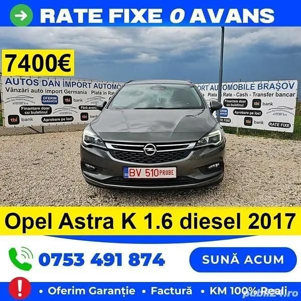 Gri Utilizat 2017 Opel Astra Break | 7.400 EUR (Preț OK) - Imagine 1/4