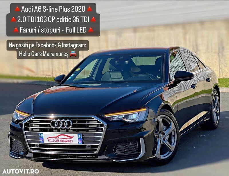 Negru Utilizat 2020 Audi A6 S-Line Berlinǎ | 26.990 EUR (Preț OK) - Imagine 1/4