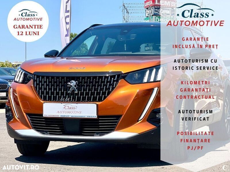 Portocaliu Utilizat 2021 Peugeot 2008 GT-line SUV | 15.990 EUR (Preț bun) - Imagine 1/4