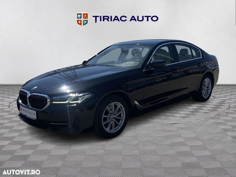 Negru Utilizat 2021 BMW 520 Luxury Line Berlinǎ | 30.900 EUR (Preț OK) - Imagine 1/4