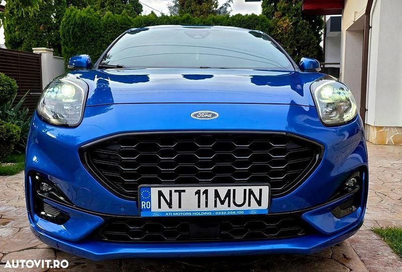 Culoarealbastru Utilizat 2021 Ford Puma Gen-E ST-Line SUV | 13.600 EUR (Super Preț) - Imagine 1/4