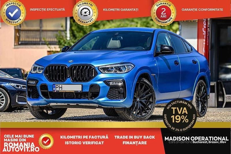 Culoarealbastru Utilizat 2020 BMW X6 M SUV | 66.482 EUR (Preț bun) - Imagine 1/4